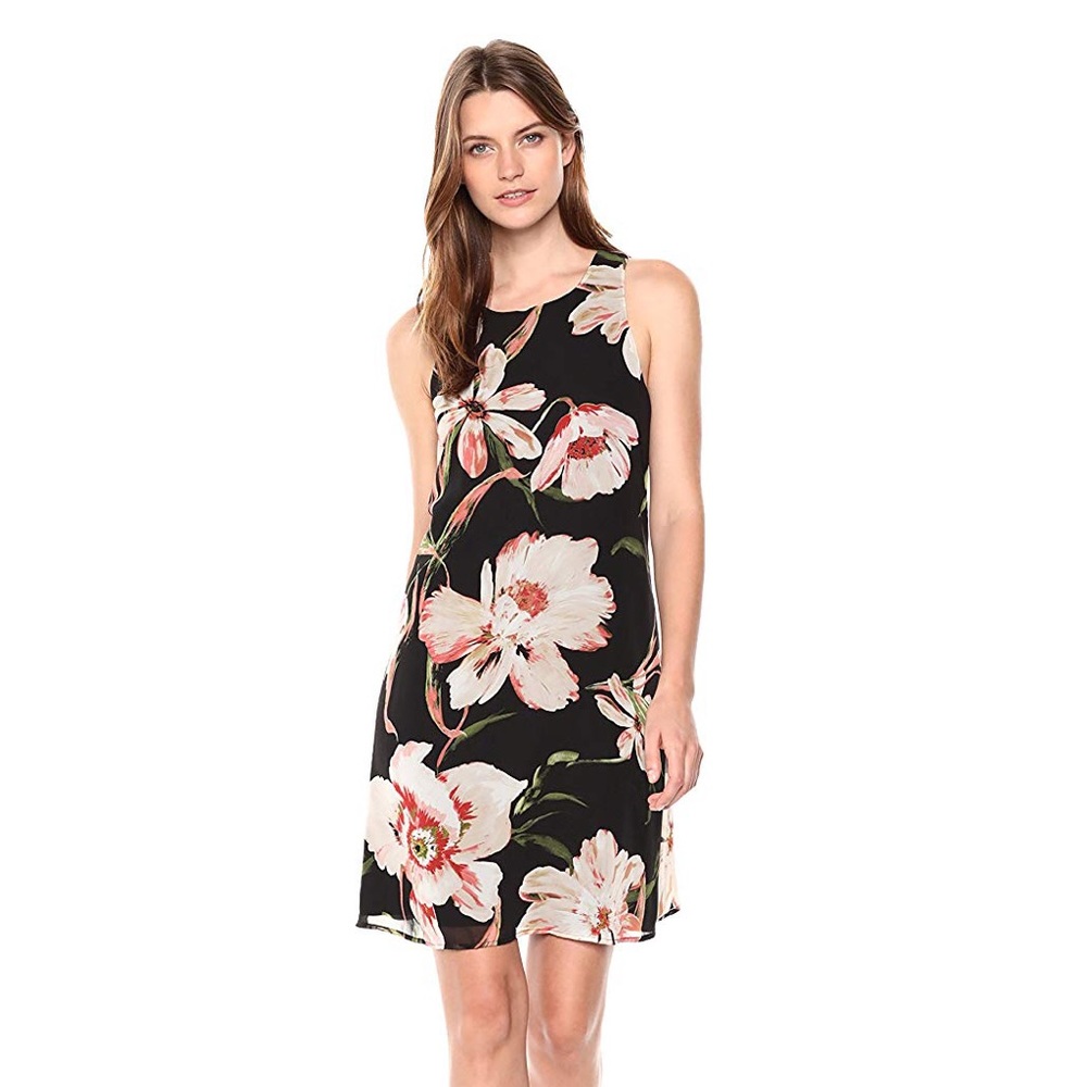 HP! 🥳 NWT Karen Kane sheer halter floral dress